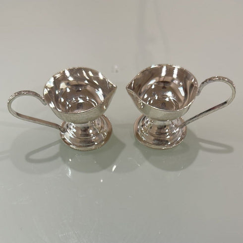 Pure Silver Pair Diyas With Handle 21g